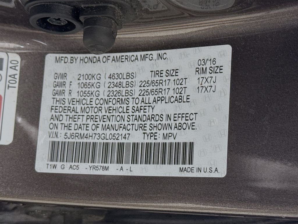 Used 2016 Urban Titanium Metallic Honda EX-L image 33