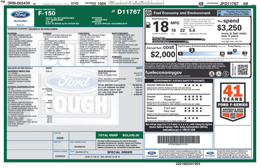 Certified Used 2018 Magma Red Ford XLT image 39