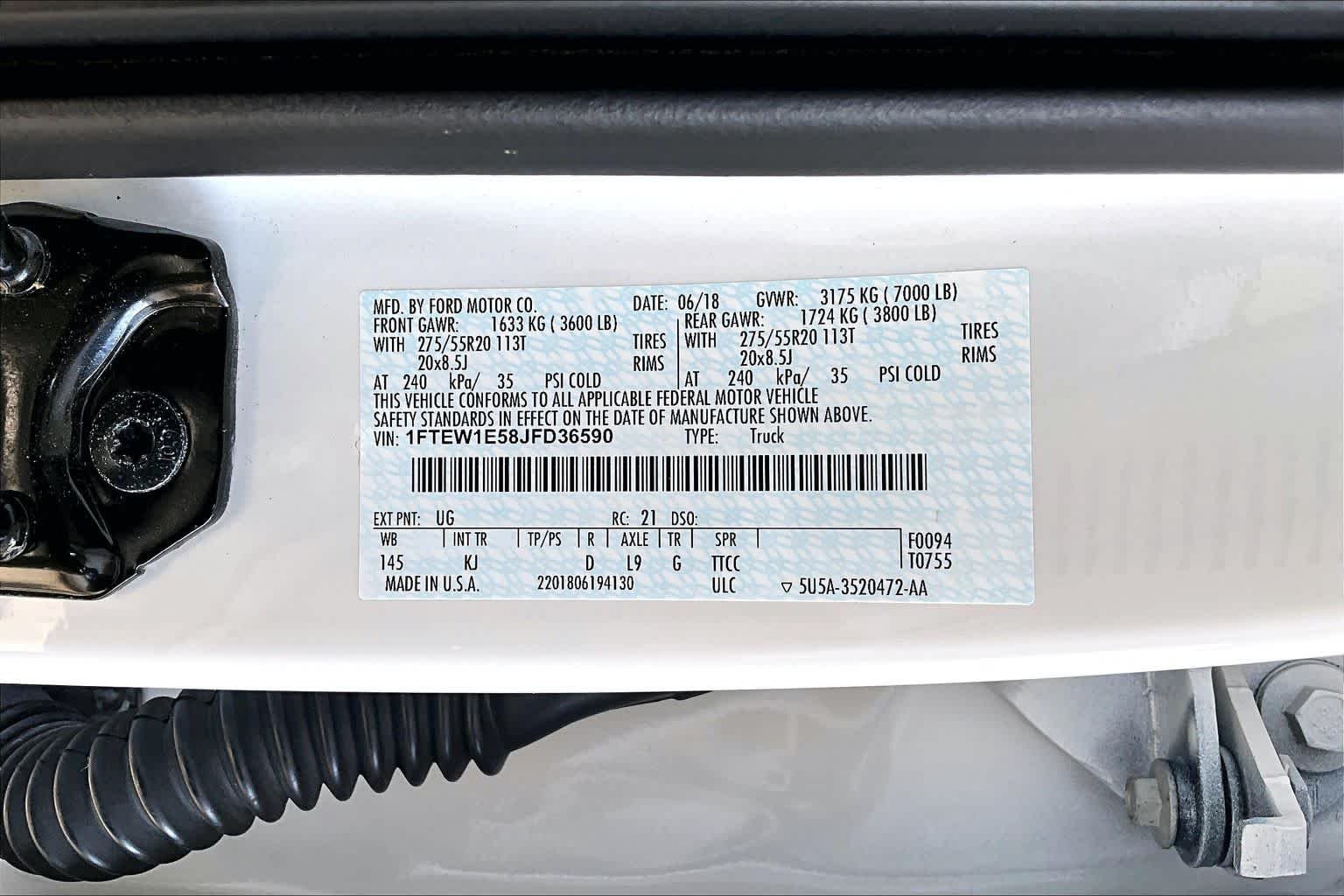 Used 2018 White Platinum Metallic Tri-Coat Ford King Ranch image 32