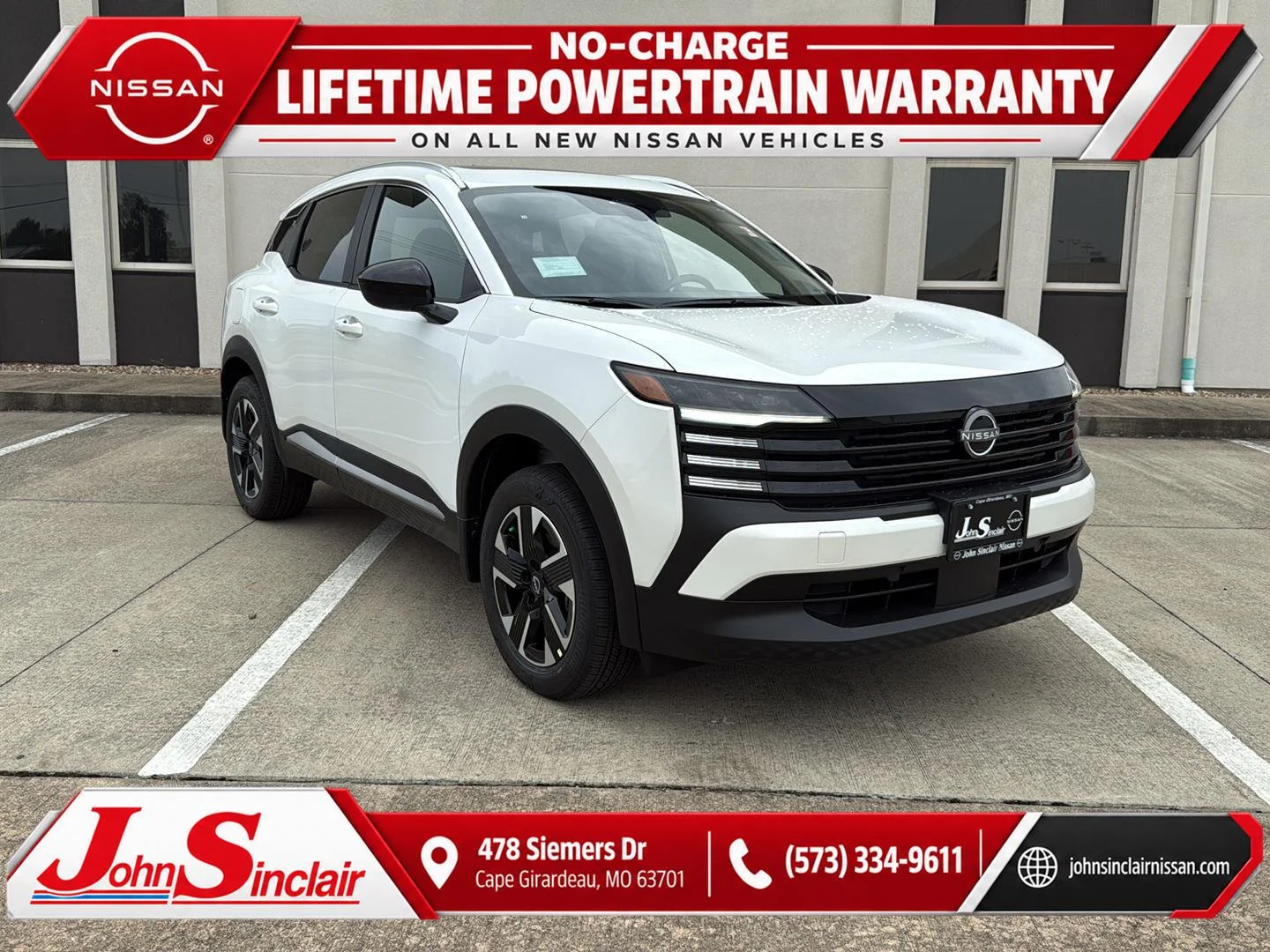 New 2026 Aspen White Tricoat Nissan SV image 1