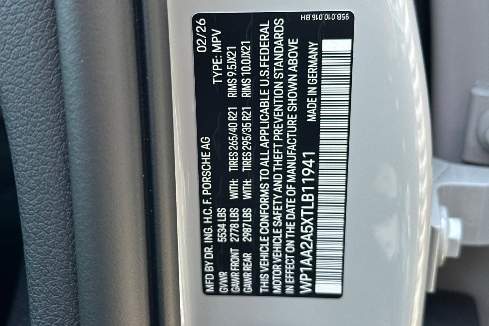 New 2026 Chalk Porsche AWD image 29