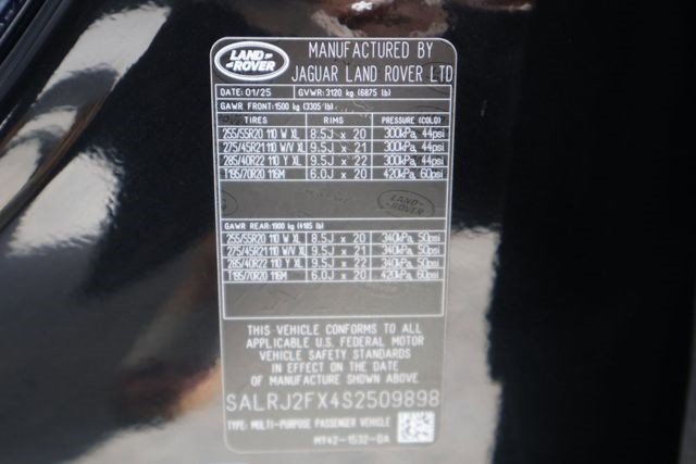 Certified Used 2025 Santorini Black Metallic Land Rover S image 32