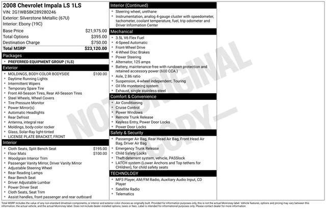 Used 2008 Silver Chevrolet LS image 7