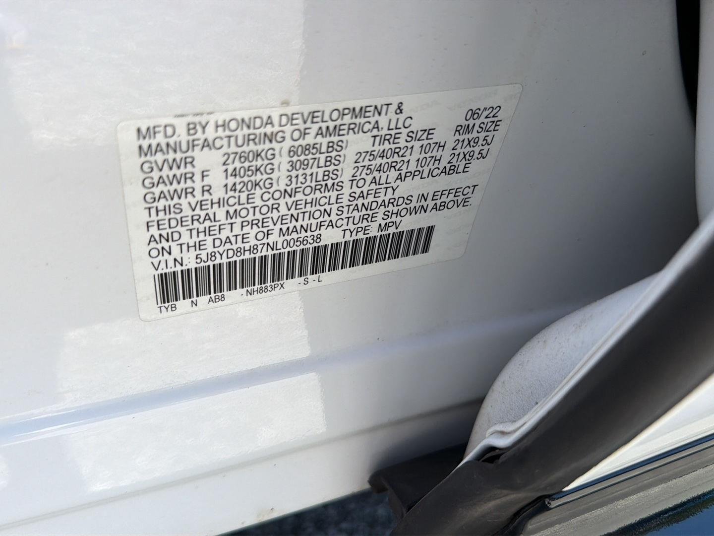 Used 2022 Platinum White Pearl Acura SH-AWD Type S w/Advance Package image 45