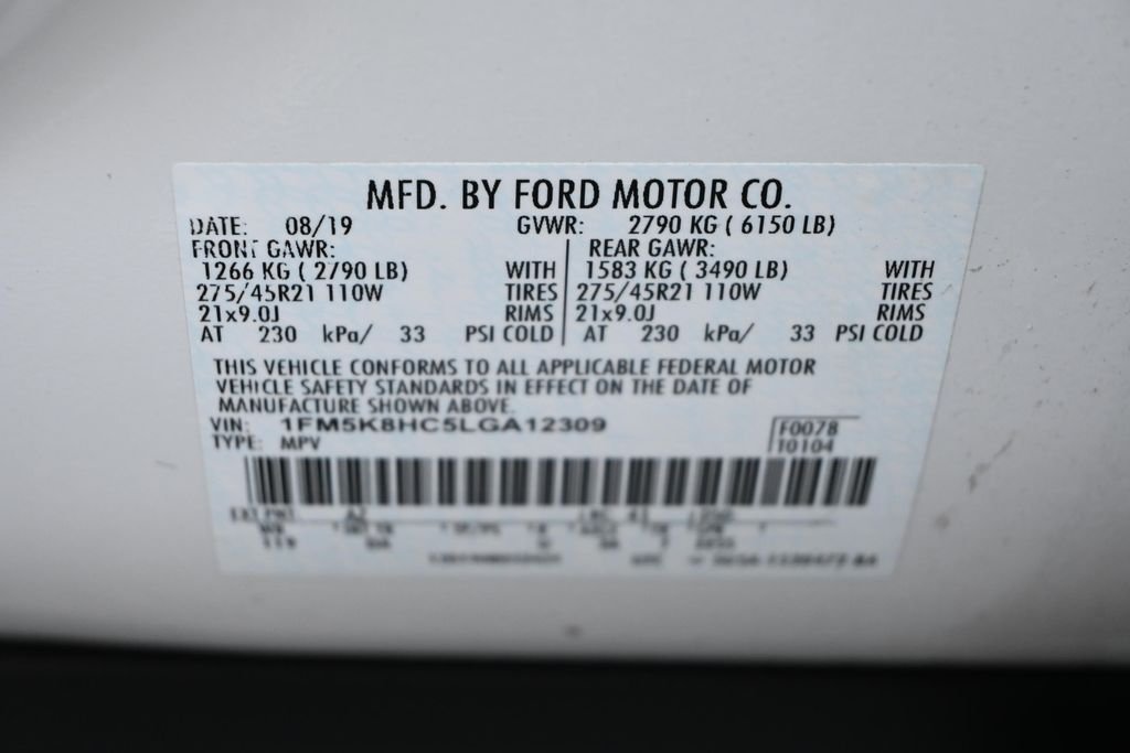 Used 2020 White Metallic Ford Platinum image 48