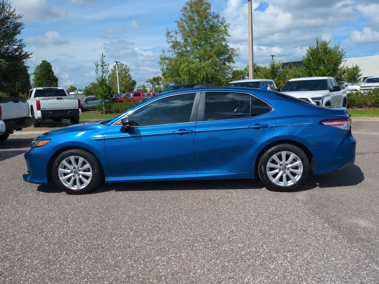 Certified Used 2020 Blue Streak Metallic Toyota LE image 3