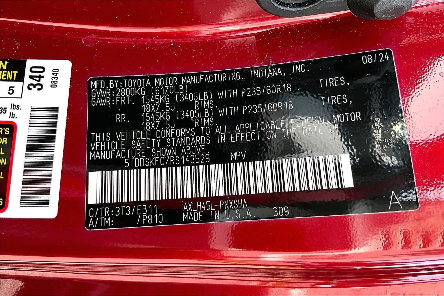 Used 2024 Ruby Flare Pearl Toyota XSE image 37