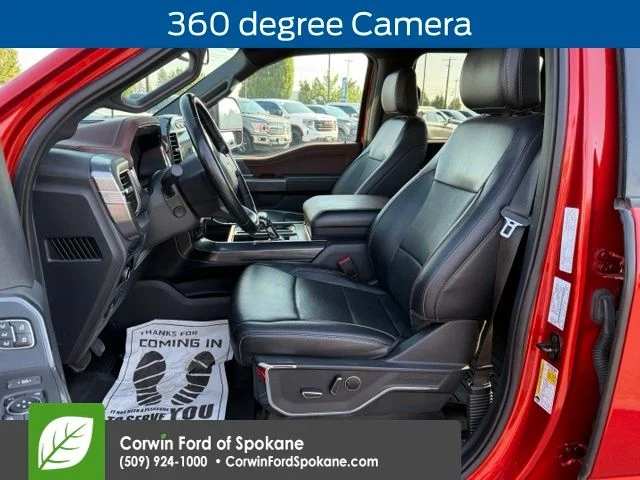 Certified Used 2023 Hot Pepper Red Metallic Tinted Clearcoat Ford Lariat image 3