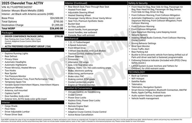 Used 2025 Black Chevrolet ACTIV image 24