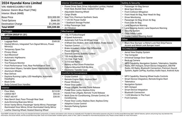Certified Used 2024 Blue Hyundai Limited image 2