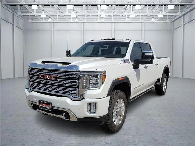 Used 2023 White Frost Tricoat GMC Denali 4x4 Crew Cab 6.75 ft. box 158.9 in. WB image 1