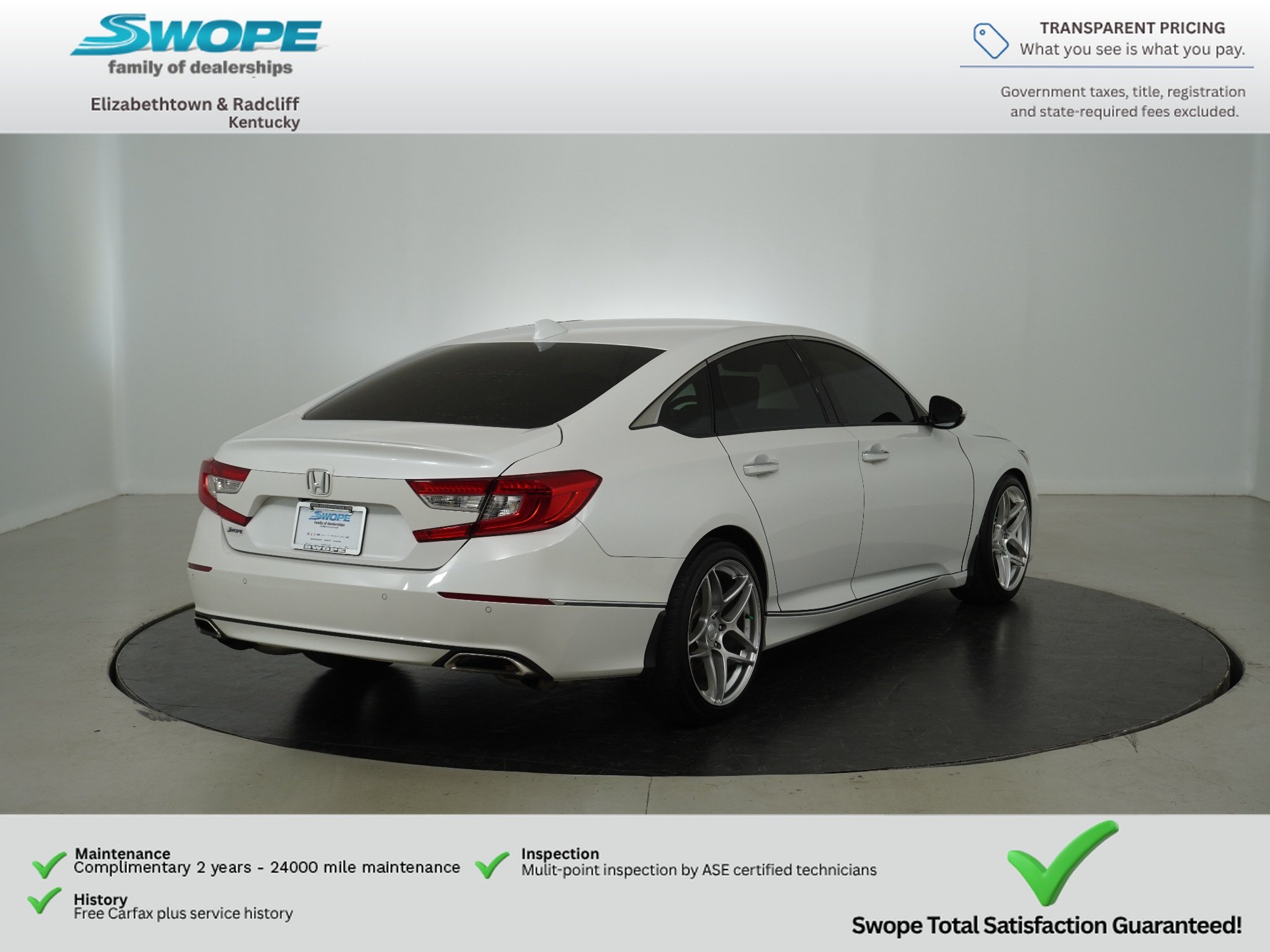 Used 2019 Platinum White Pearl Honda Touring 2.0T image 7