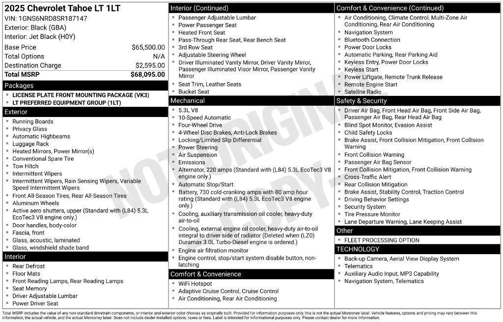 Used 2025 Black Chevrolet LT image 2