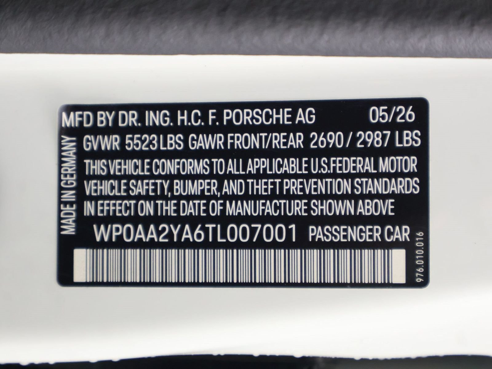 New 2026 White Porsche RWD image 24