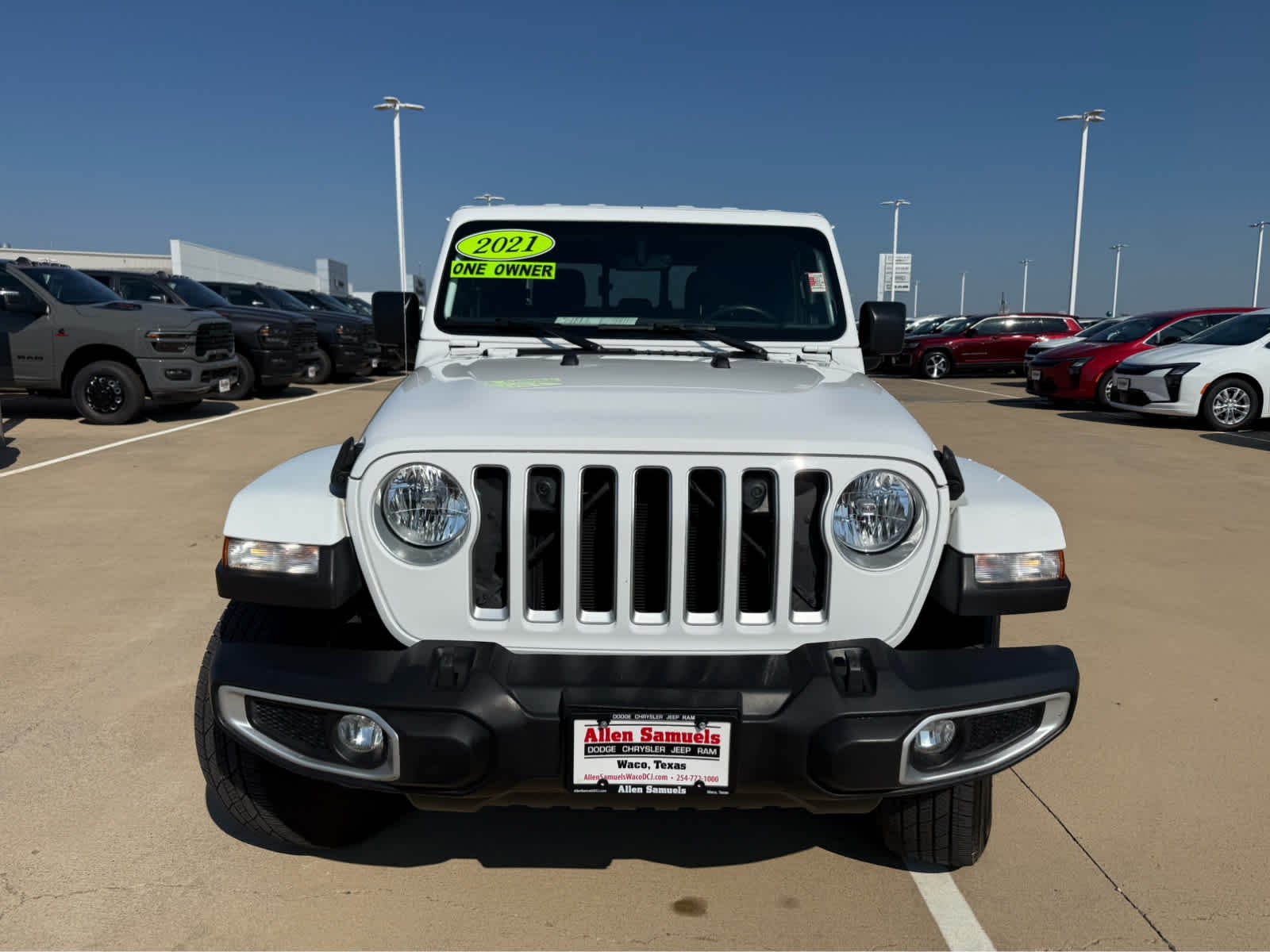 Used 2021 Bright White Clearcoat Jeep Overland image 3