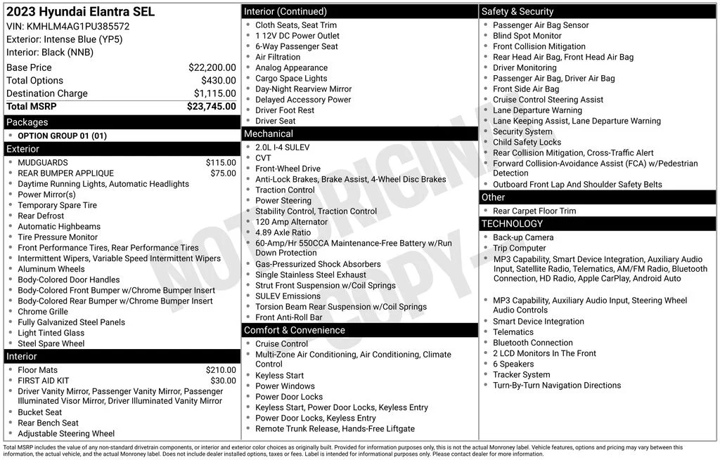 Used 2023 Blue Hyundai SEL image 2