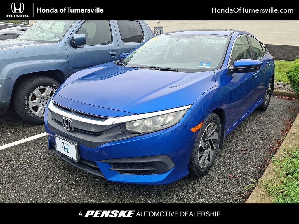Certified Used 2016 Aegean Blue Metallic Honda EX image 1