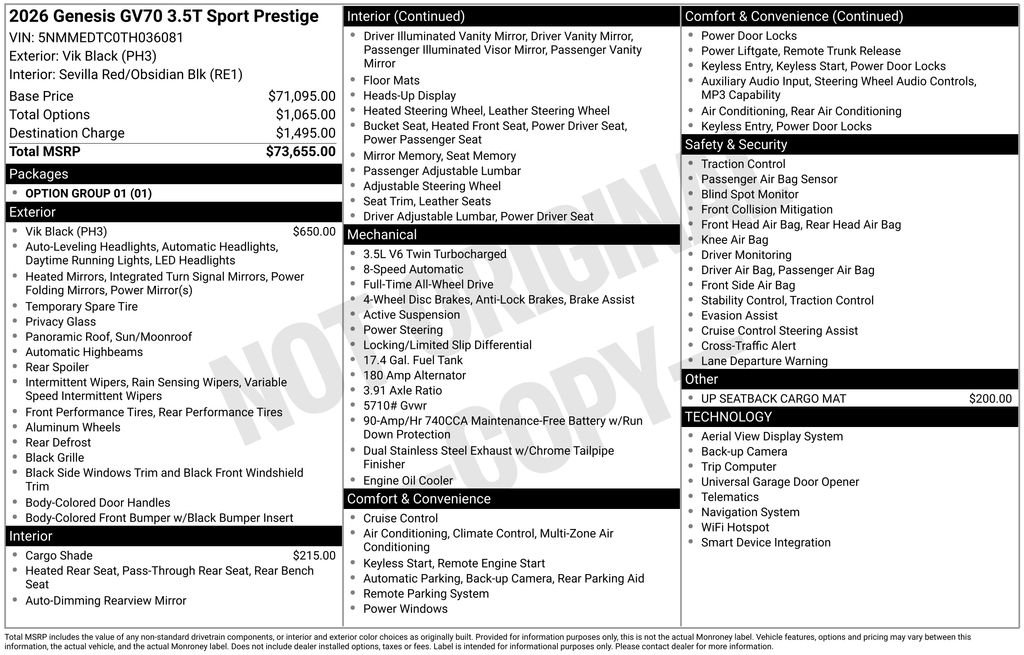 2026 GENESIS GV70 Sport Prestige - Photo 26