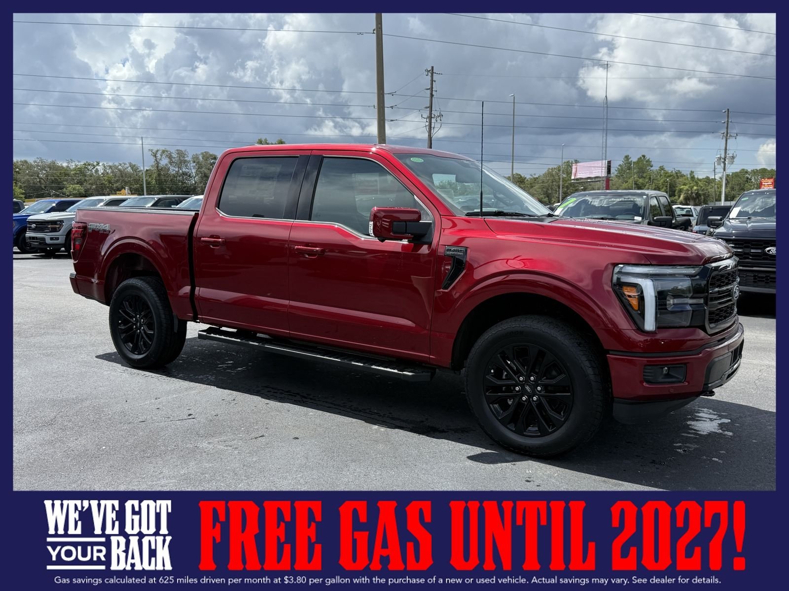 New 2026 Ruby Red Metallic Tinted Clearcoat Ford Lariat image 2