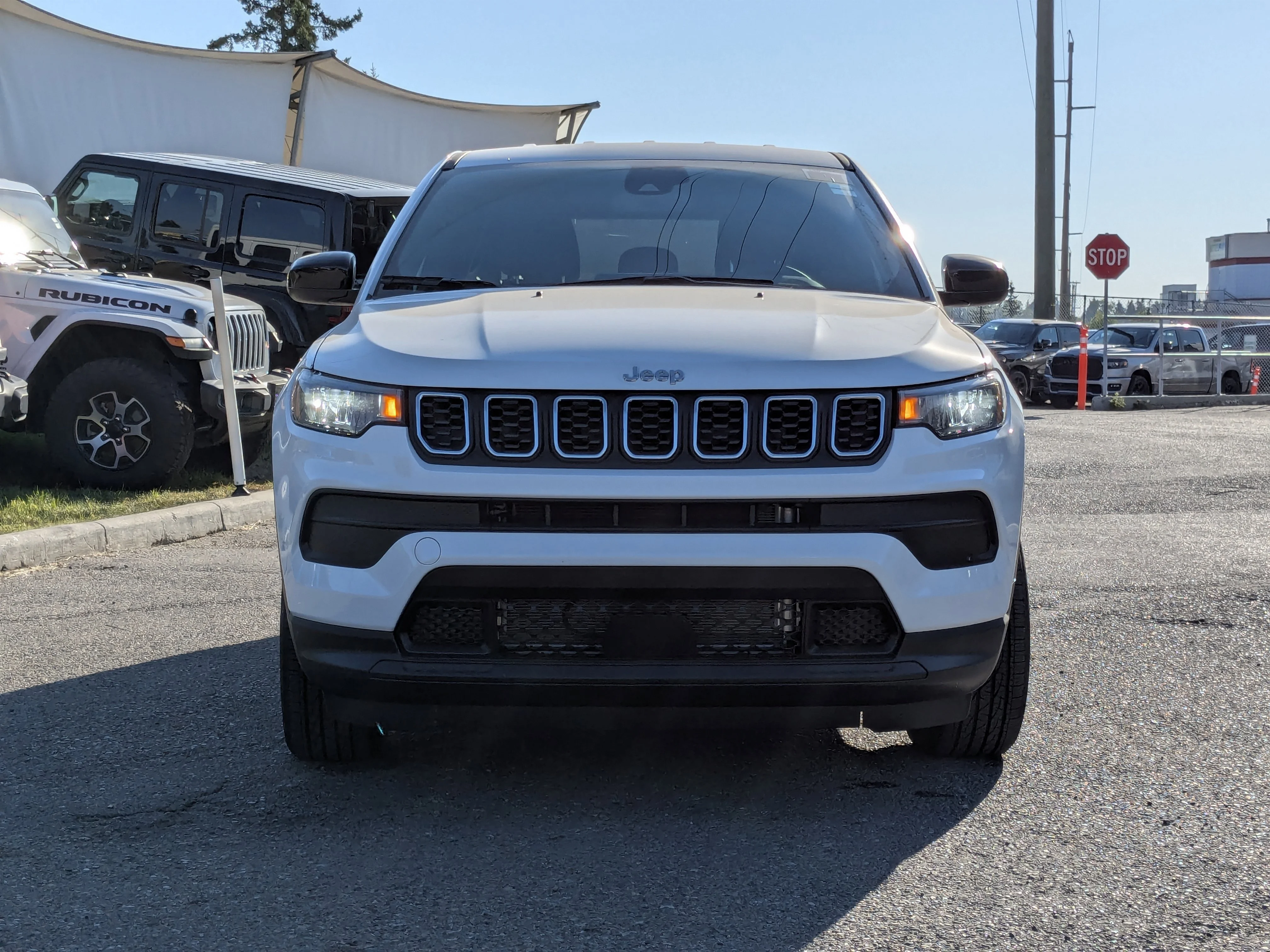 New 2025 White Jeep Sport - - Forward Collision Warning - LED Head Lamps - Heated Seats and More! image 3