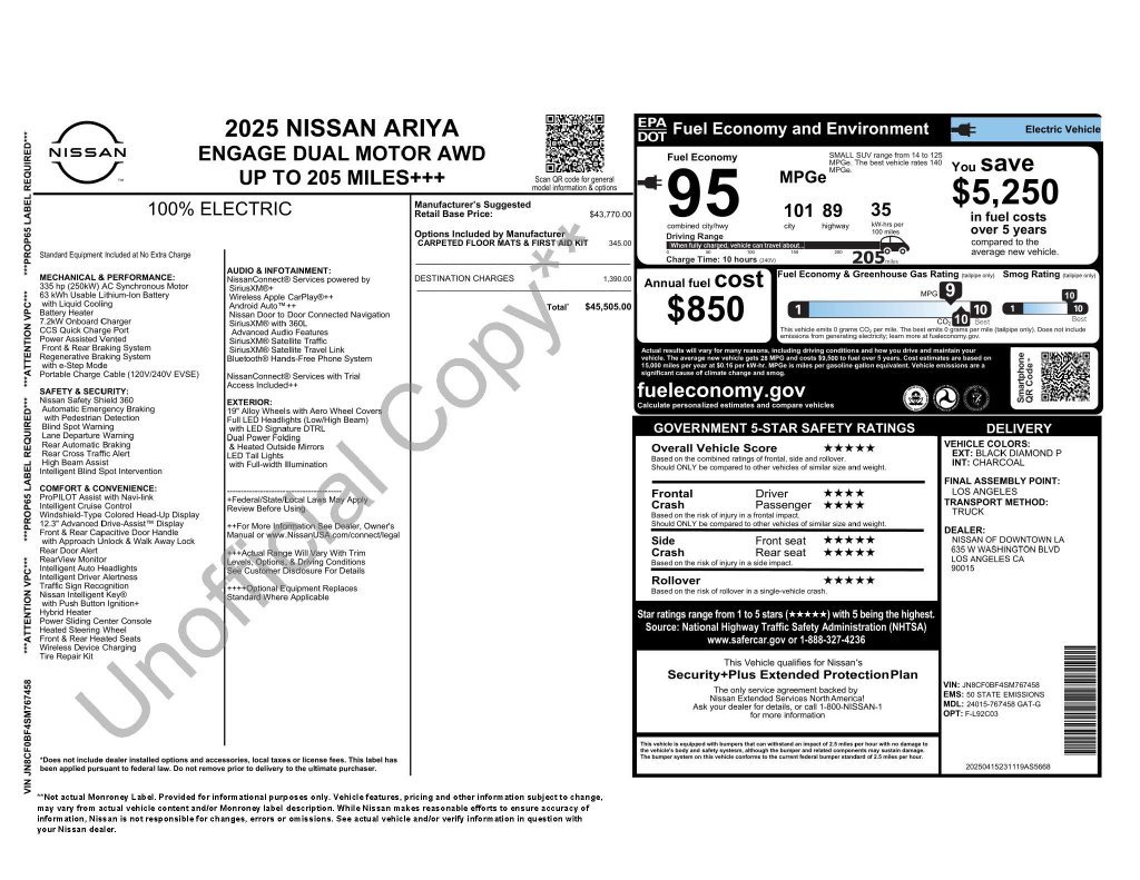 Certified Used 2025 Black Nissan ENGAGE e-4ORCE image 4