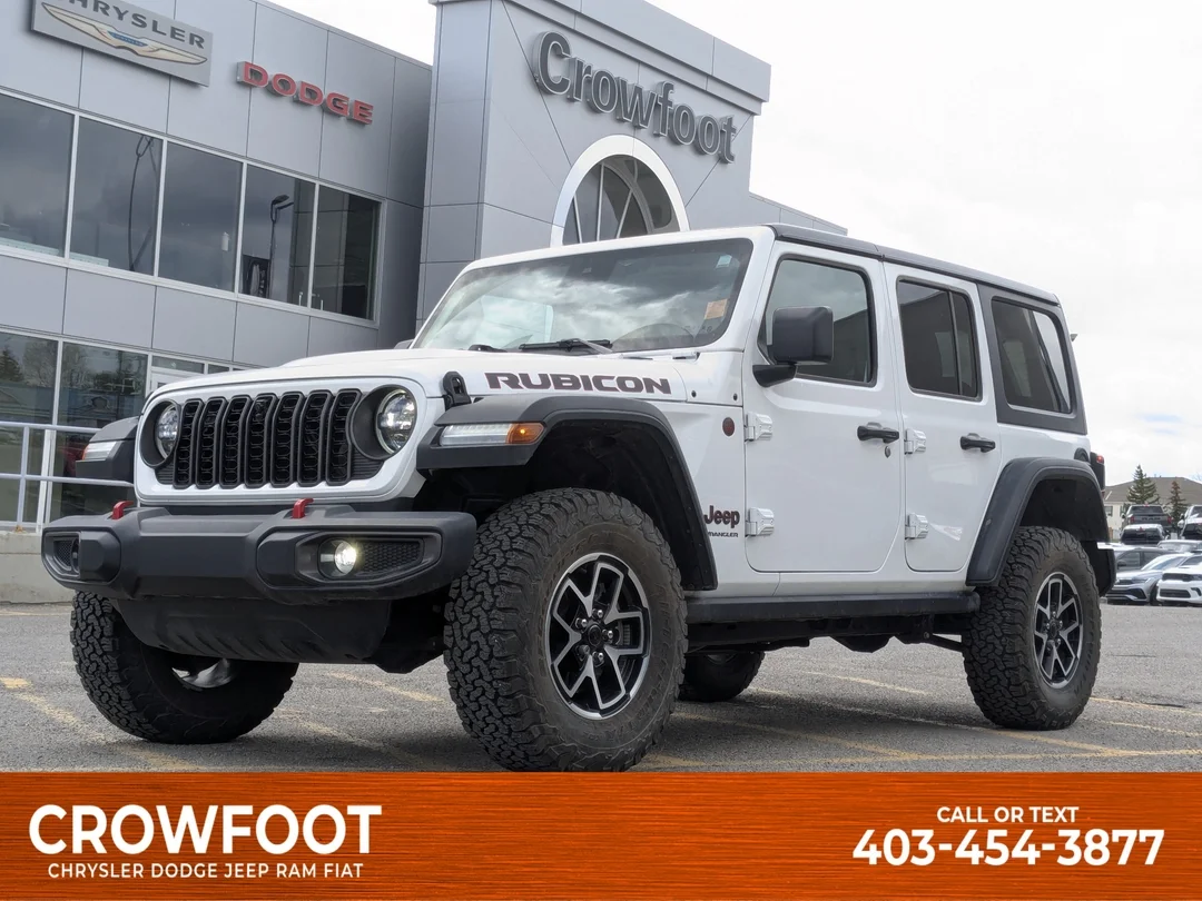 Certified Used 2024 White Jeep Rubicon - - Tech Grp - Safety Grp - Alpine Audio - Blind Spot & More! image 1