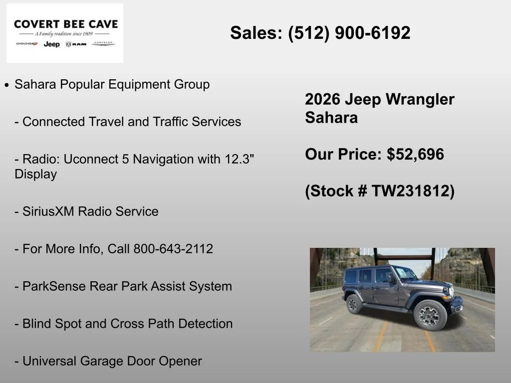 New 2026 Granite Crystal Metallic Clear-Coat Exterior Paint Jeep Sahara image 18