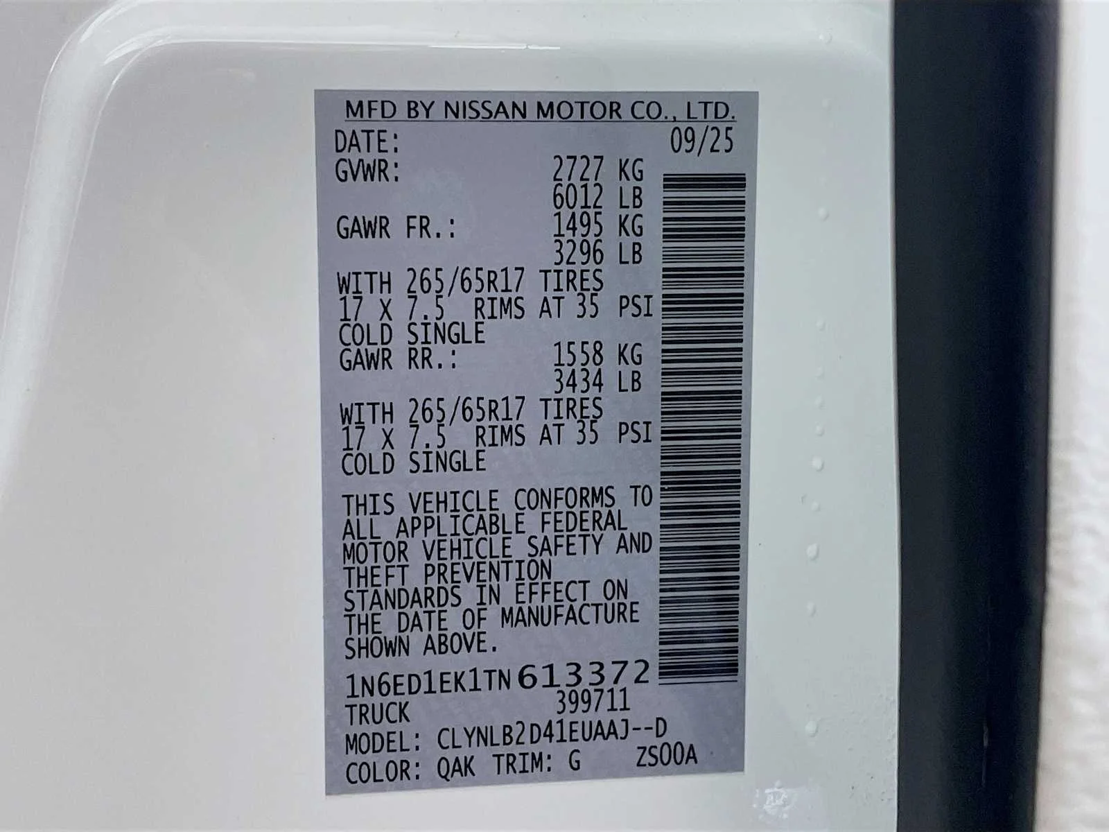 New 2026 Glacier White Nissan Crew Cab SV image 6