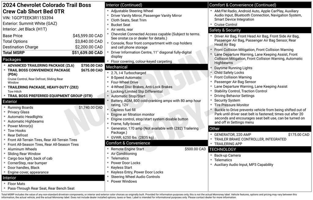 Used 2024 White Chevrolet Trail Boss image 30