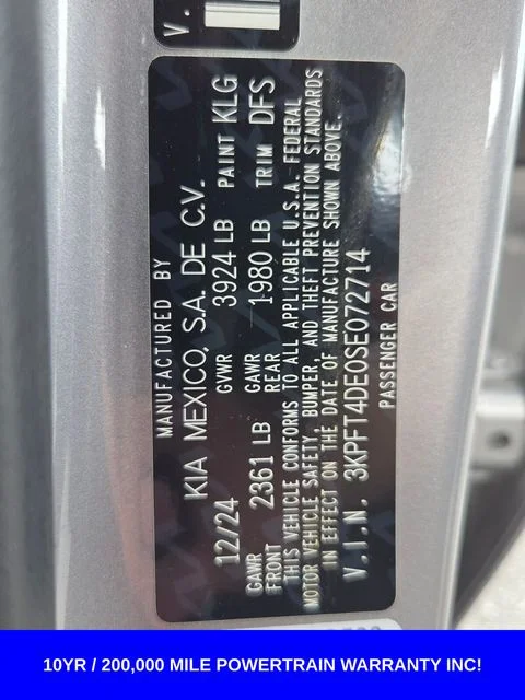 Used 2025 Steel Gray Kia LXS image 19