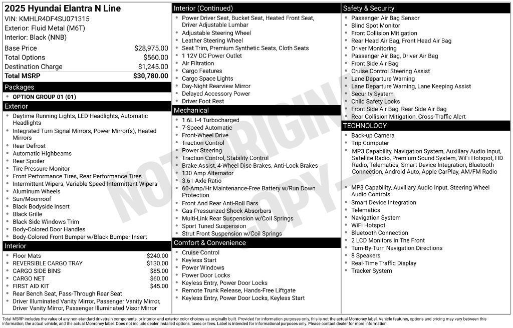 Certified Used 2025 Silver Hyundai N Line image 7