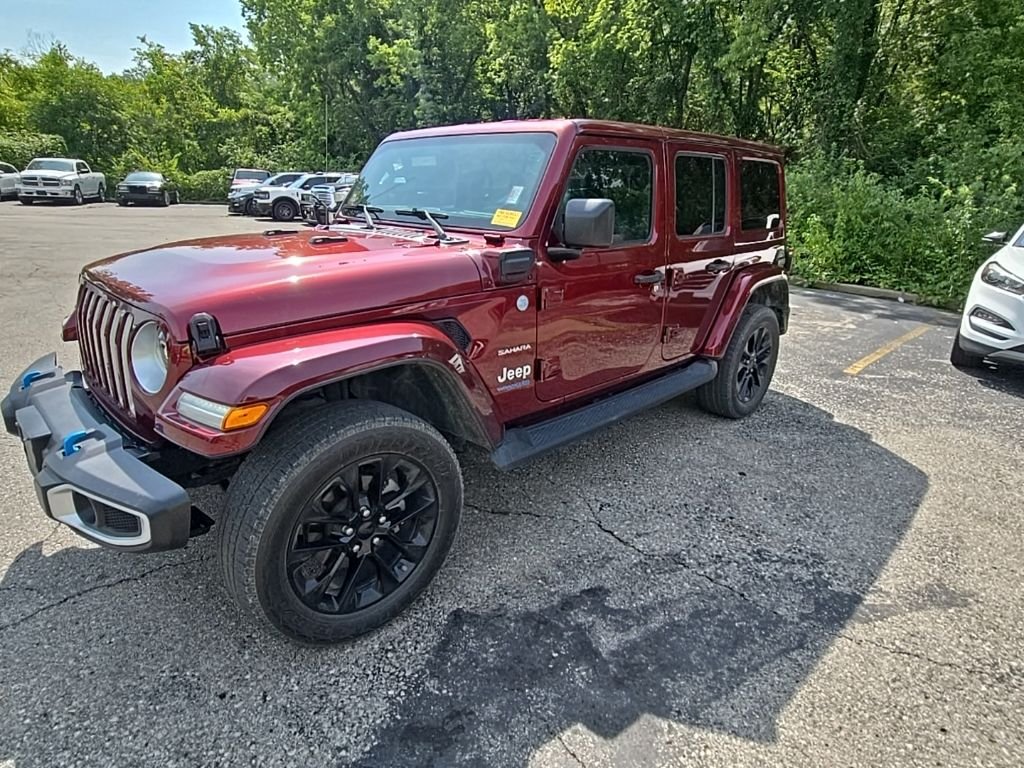 Used 2022 Jeep Wrangler Unlimited Sahara 4XE with VIN 1C4JJXP61NW153639 for sale in Kansas City