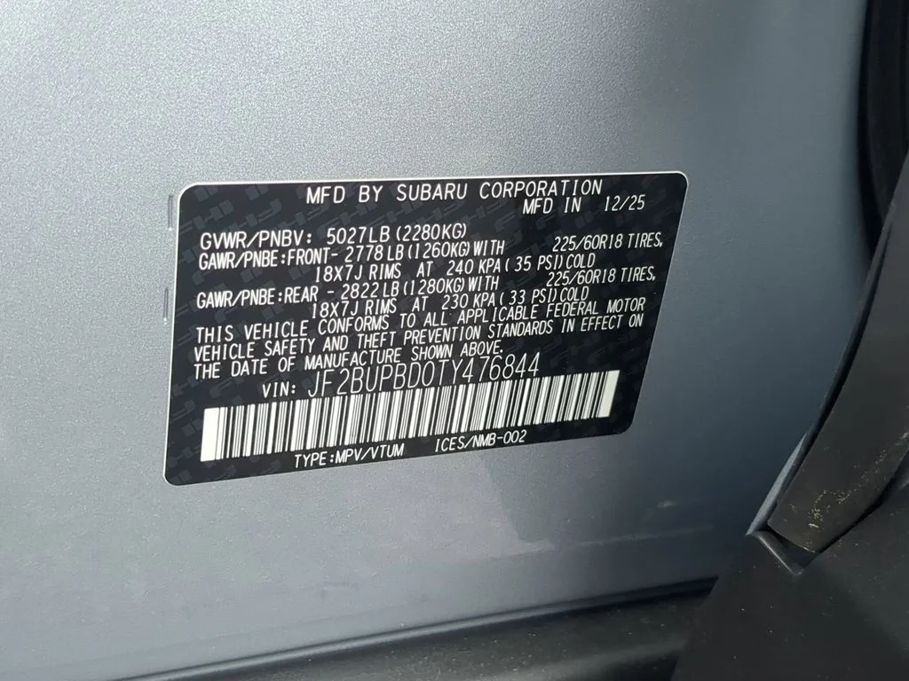 New 2026 ICE SILVER METALLIC Subaru Premium image 34