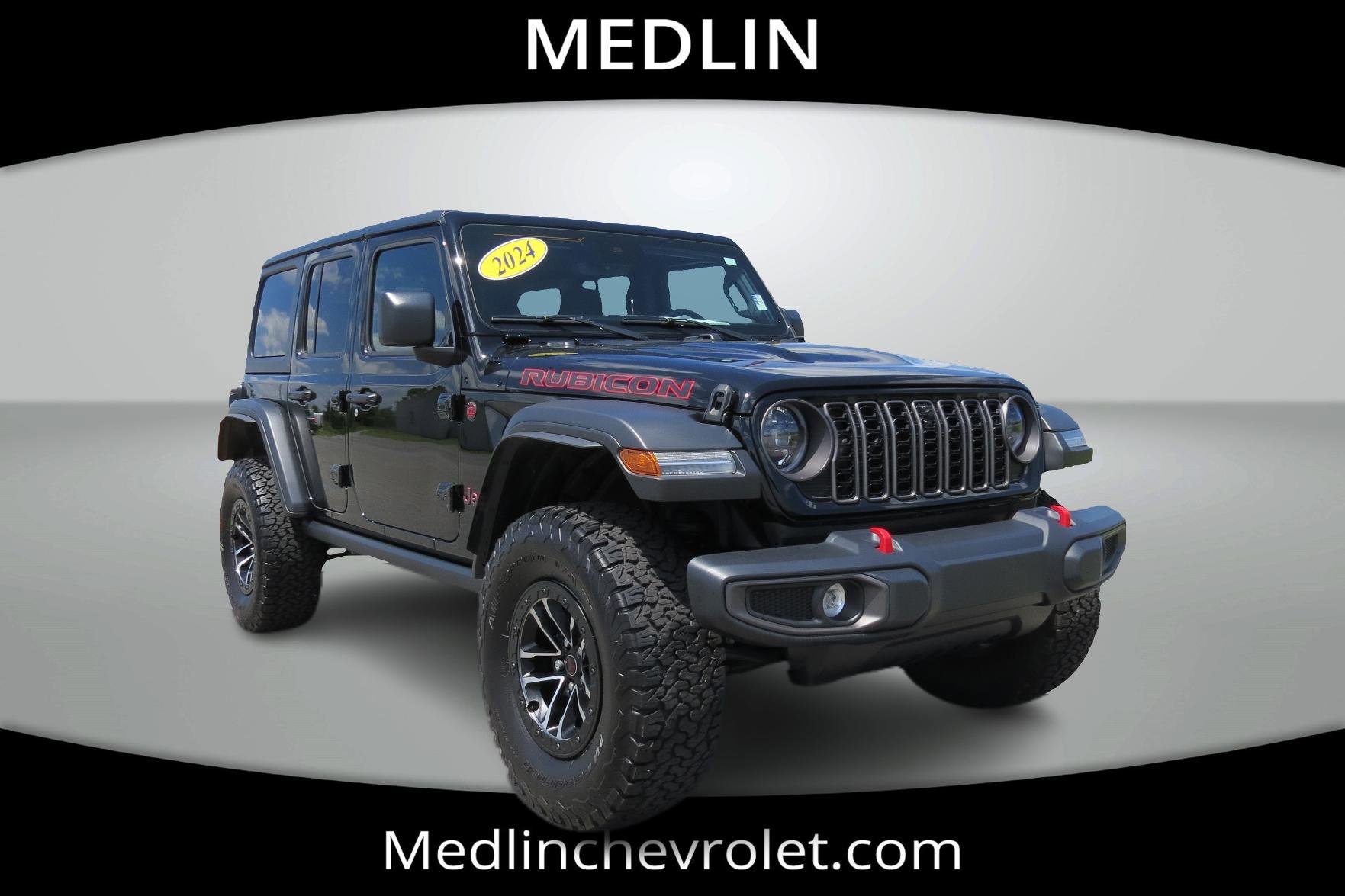 Used 2024 Black Clearcoat Jeep Rubicon image 2