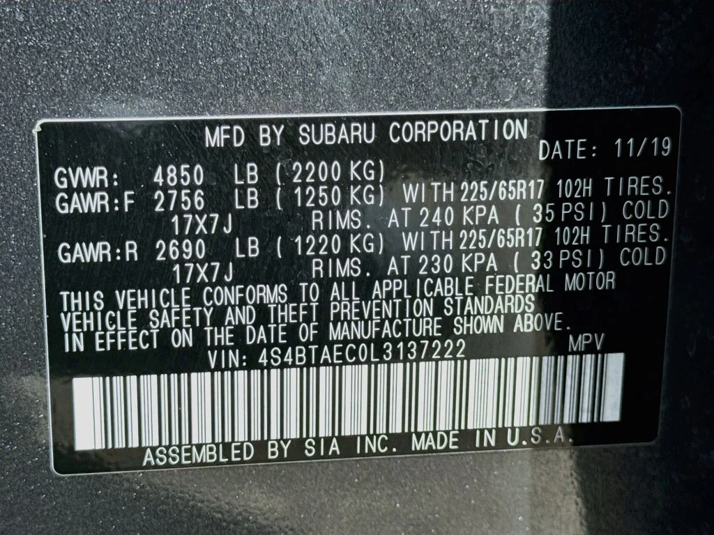 Used 2020 Gray Subaru Premium image 41