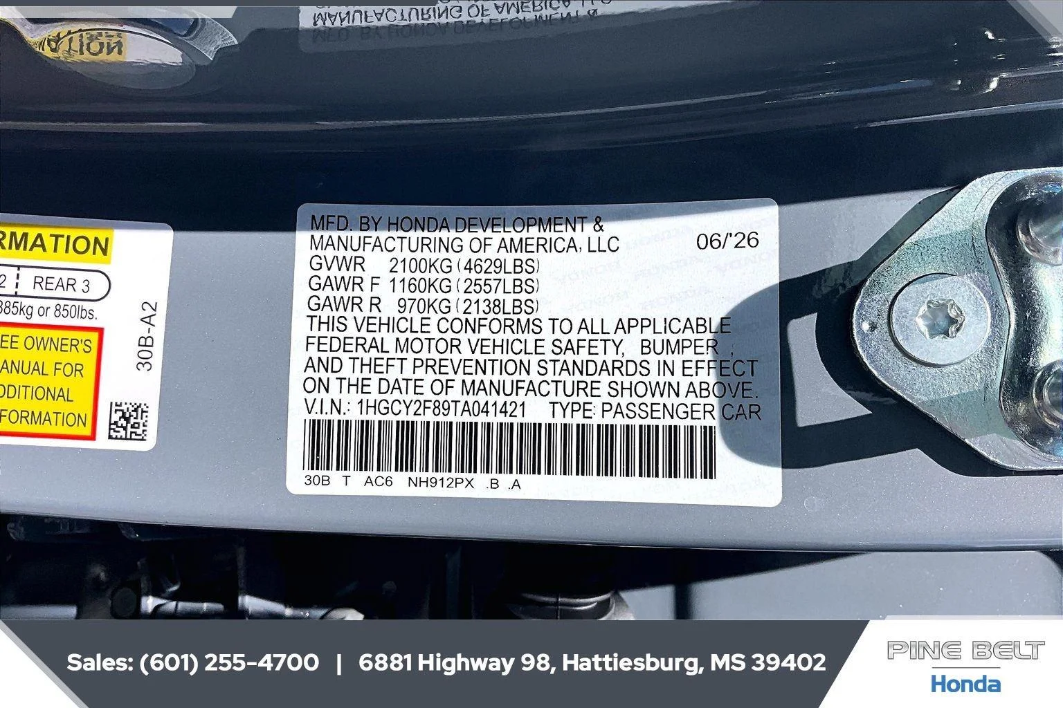New 2026 Urban Gray Pearl Honda Touring image 11