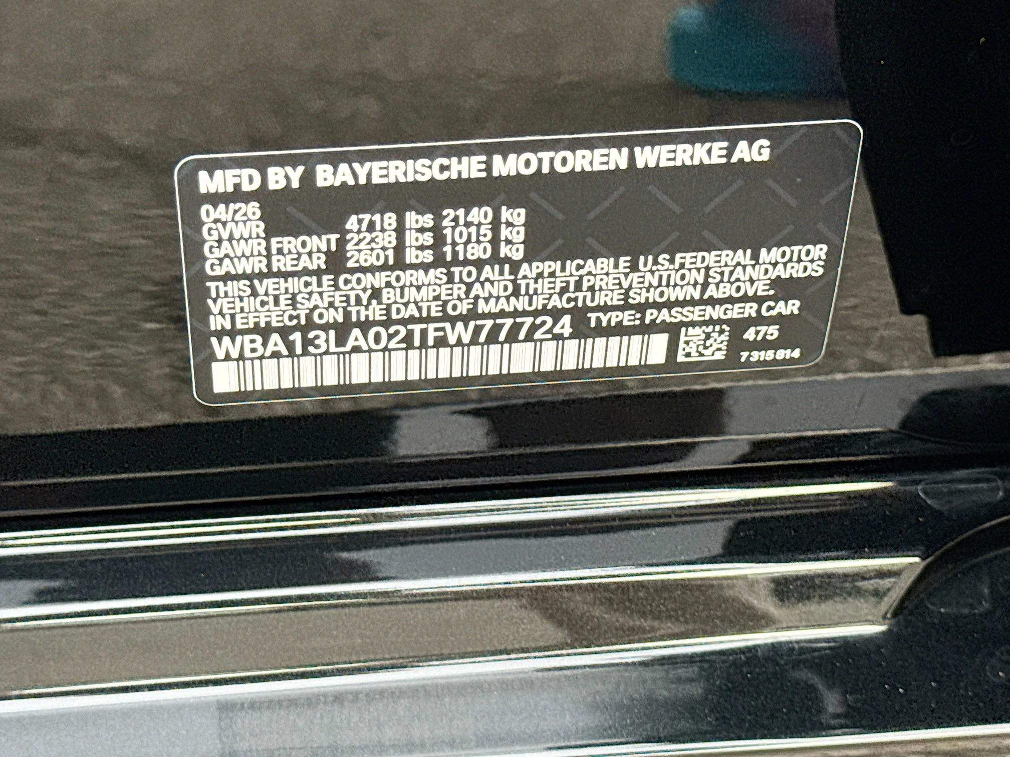 New 2026 Black Sapphire Metallic BMW 330i image 43
