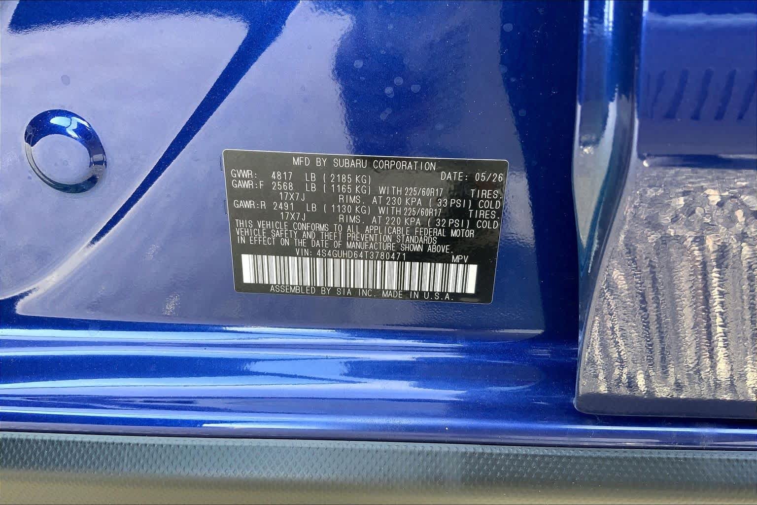 New 2026 SAPPHIRE BLUE PEARL Subaru Premium image 17