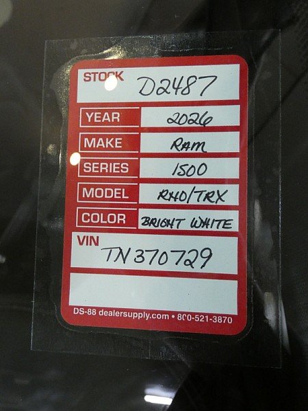 New 2026 Bright White Clear-Coat Exterior Paint RAM RHO 4x4 Crew Cab 5