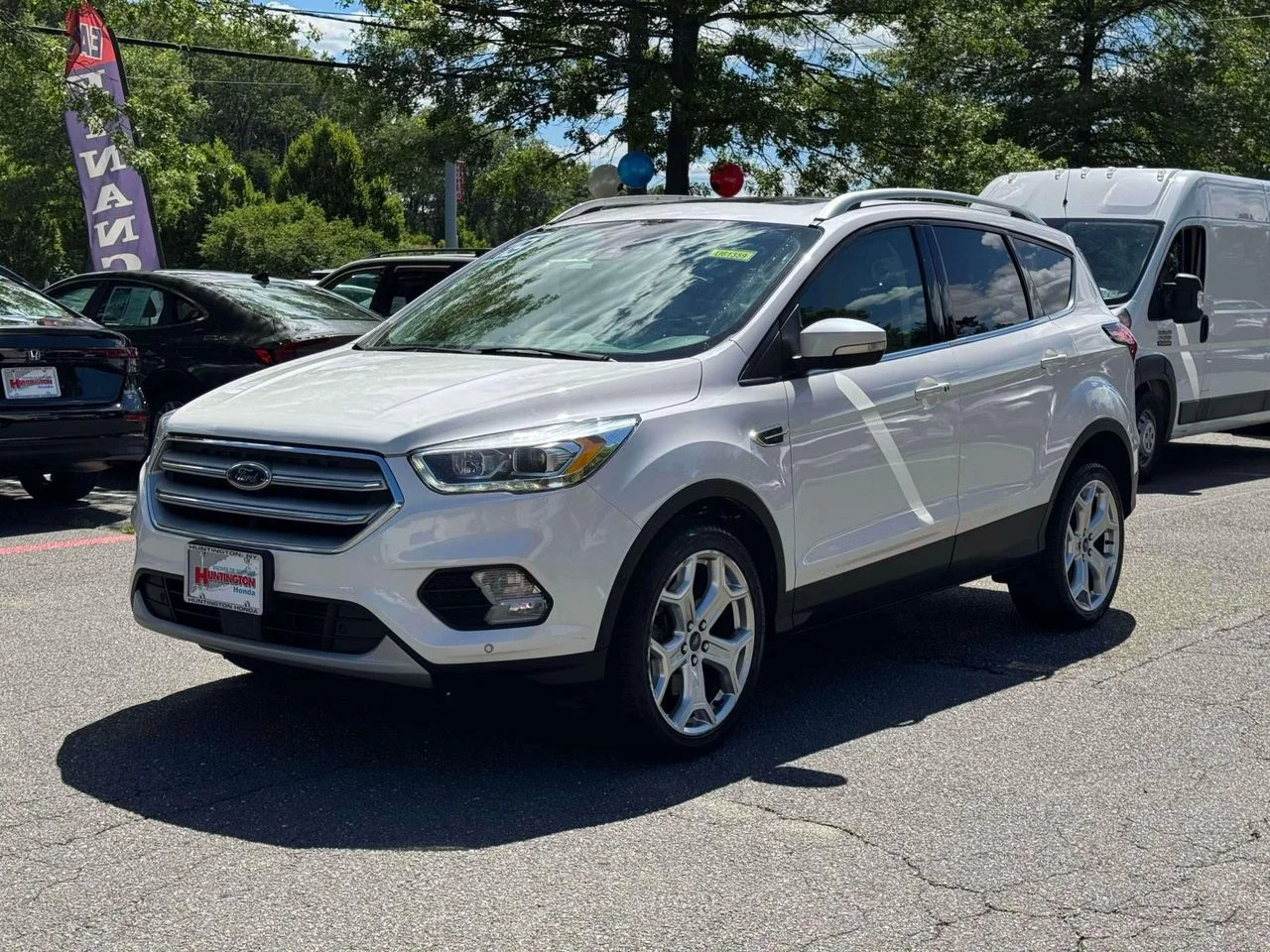 Used 2019 White Platinum Clearcoat Metallic Ford Titanium image 3
