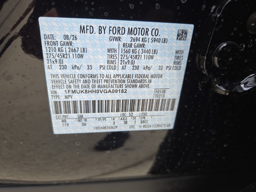 New 2027 Agate Black Metallic Ford Platinum™ image 26