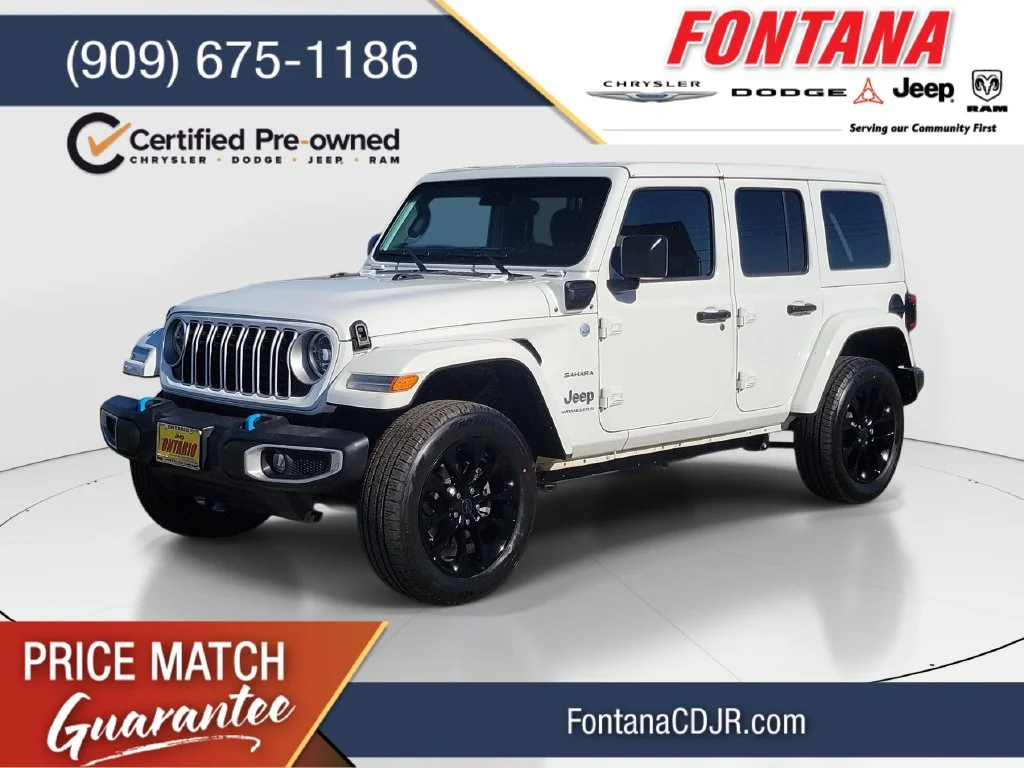 Certified Used 2024 White Jeep Sahara 4xe image 1