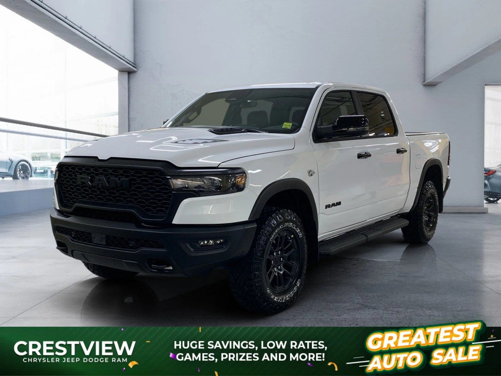 New 2026 Bright White Ram Rebel image 1