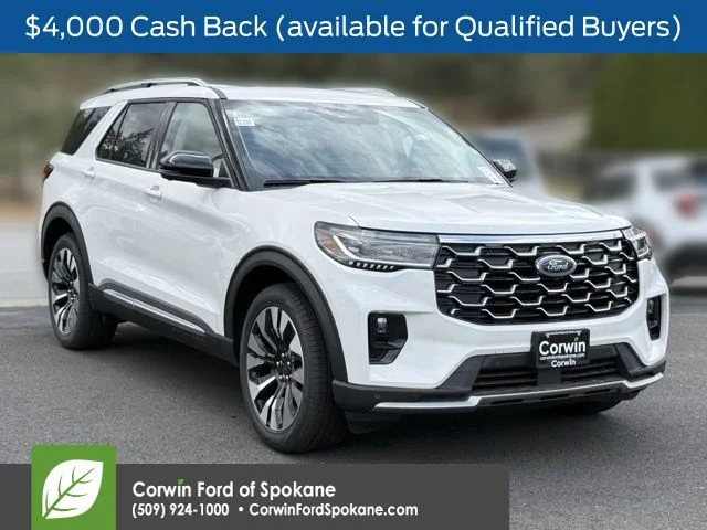 New 2026 Star White Metallic Tri-Coat Ford Platinum image 1