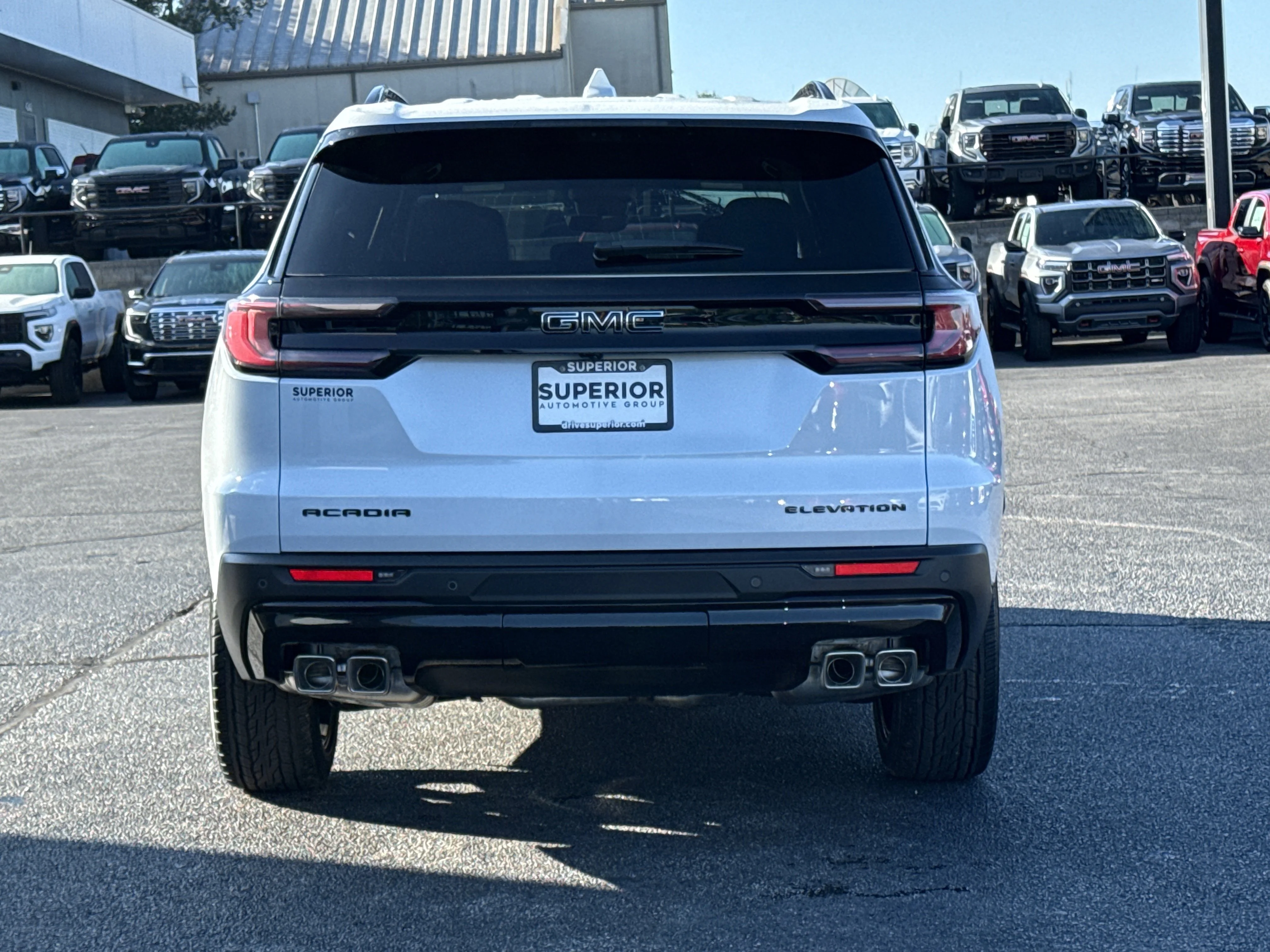 New 2026 Glacier White Tricoat GMC FWD Elevation image 3