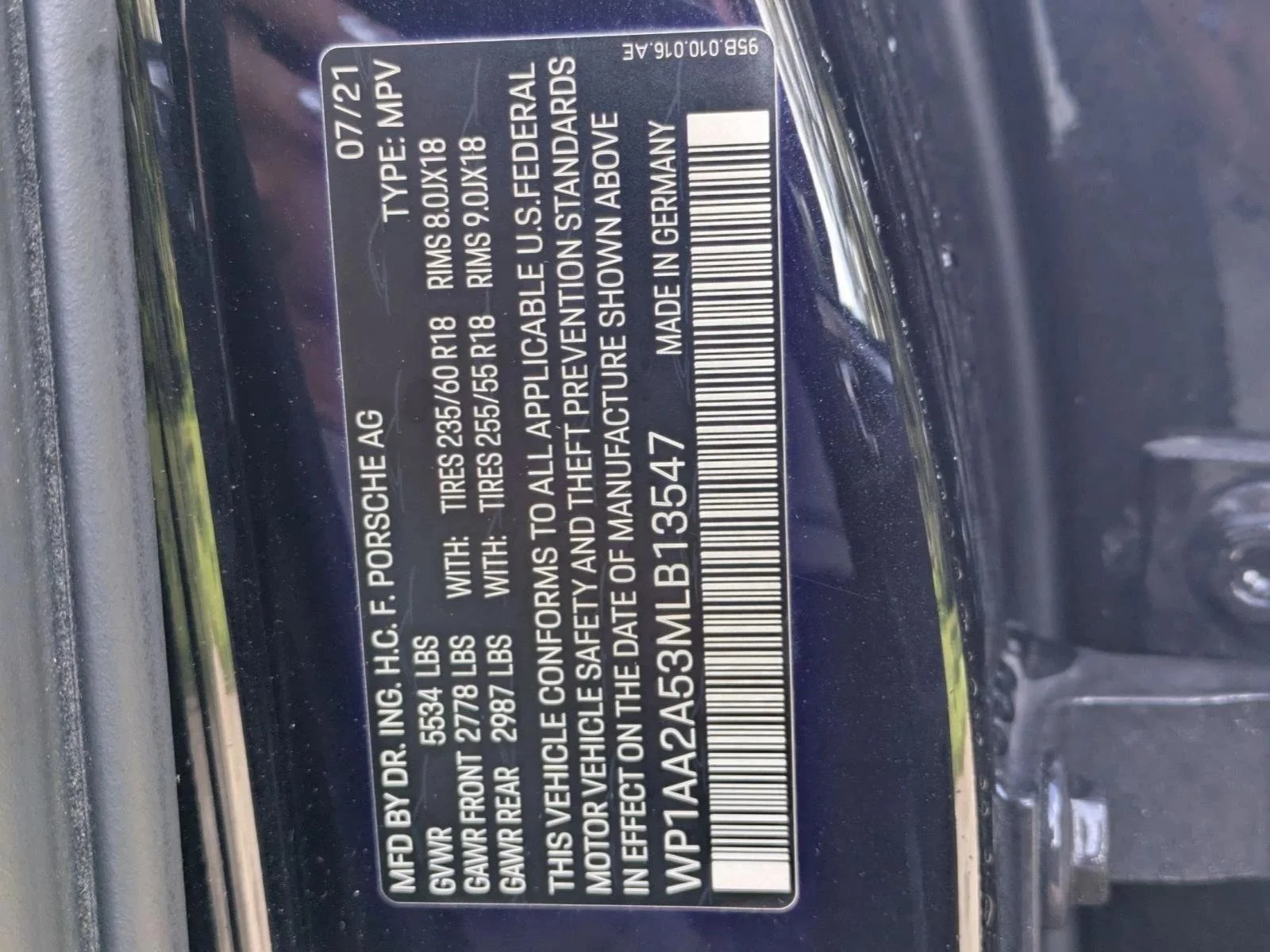 Used 2021 Black Porsche  image 16