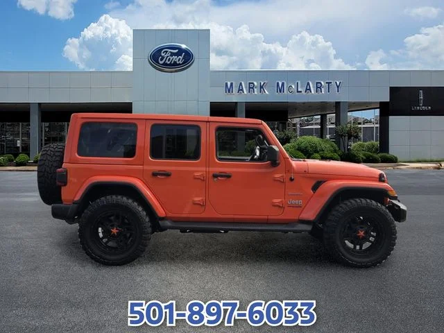 Used 2020 Orange Jeep Unlimited Sahara image 6