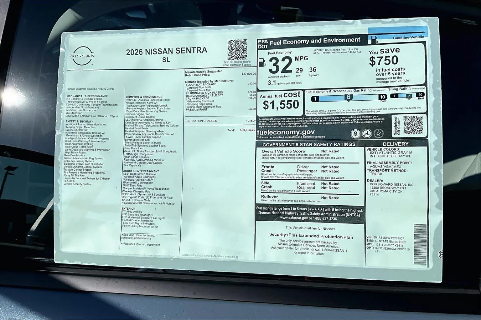 New 2026 Atlantic Gray Metallic Nissan SL image 18