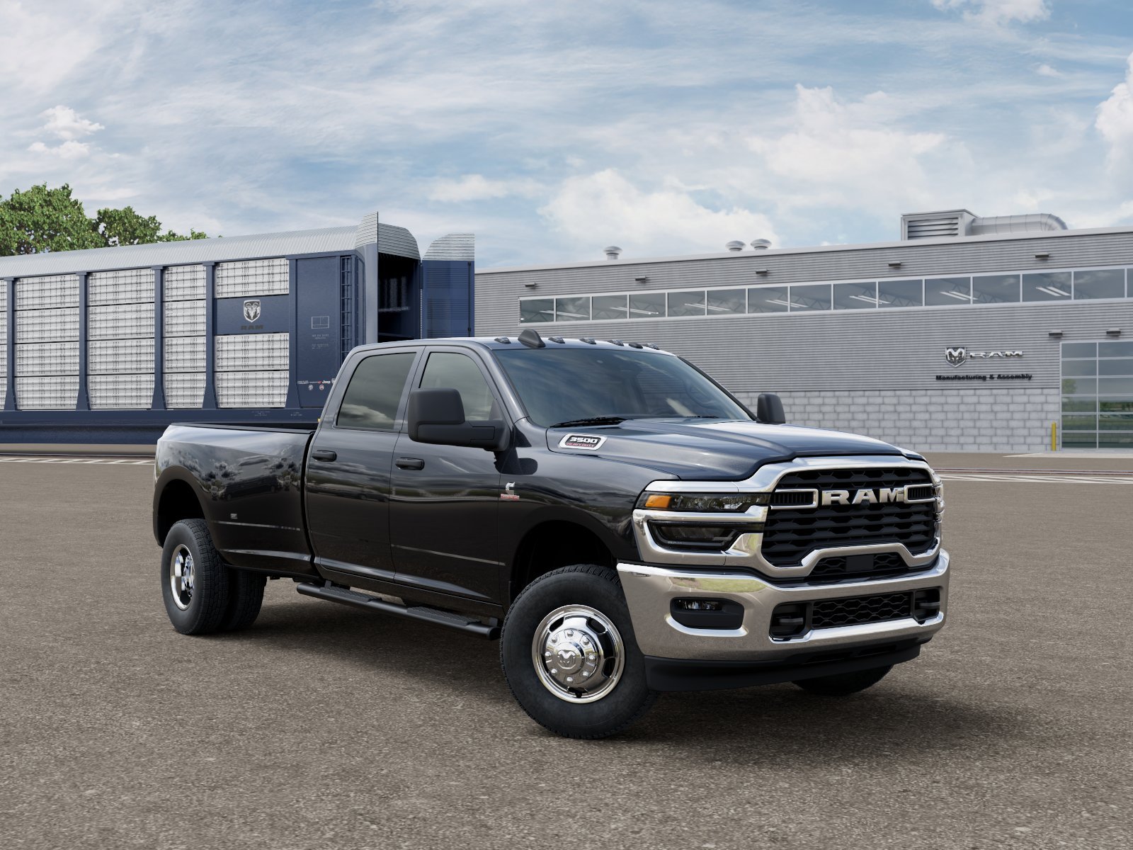 New 2027 Diamond Black Crystal Pearl-Coat Exterior Paint RAM Tradesman image 3