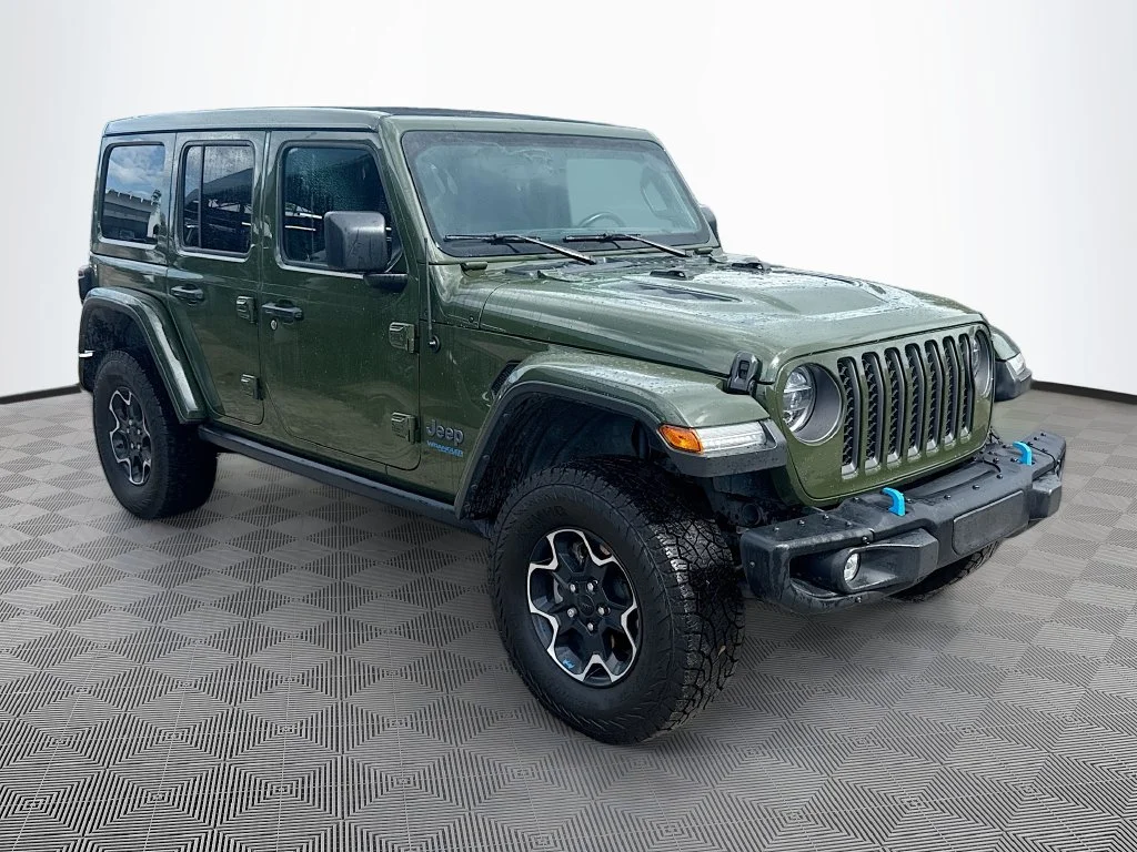 Used 2022 Green Jeep Unlimited Rubicon 4xe image 4